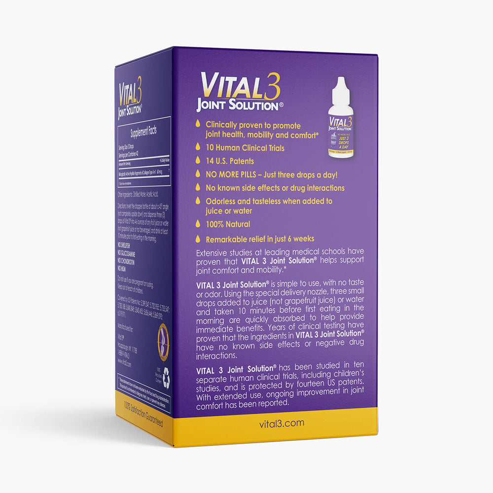 
                  
                    Box Back View - Vital 3 Joint Solution
                  
                